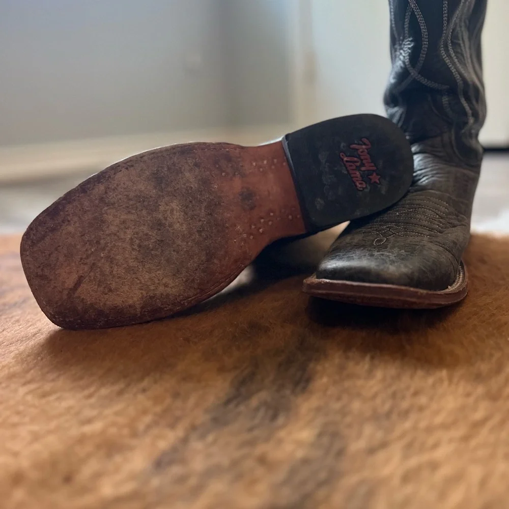 Men’s Black Tony Lama Boots - Picture 4 of 6